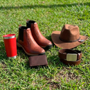 Kit de Bota Masculina Adventure de Cuero Legítimo y Suela Antideslizante +4 REGALOS: Billetera, Sombrero, Cinturón y Vaso Térmico