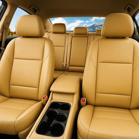 Juego Completo de Fundas para Asientos Automotrices en Cuero Sintético