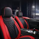 Funda para Auto Honor Universal en Cuero Legítimo con Airbag Integrado + REGALO: Alfombra y Funda para Volante